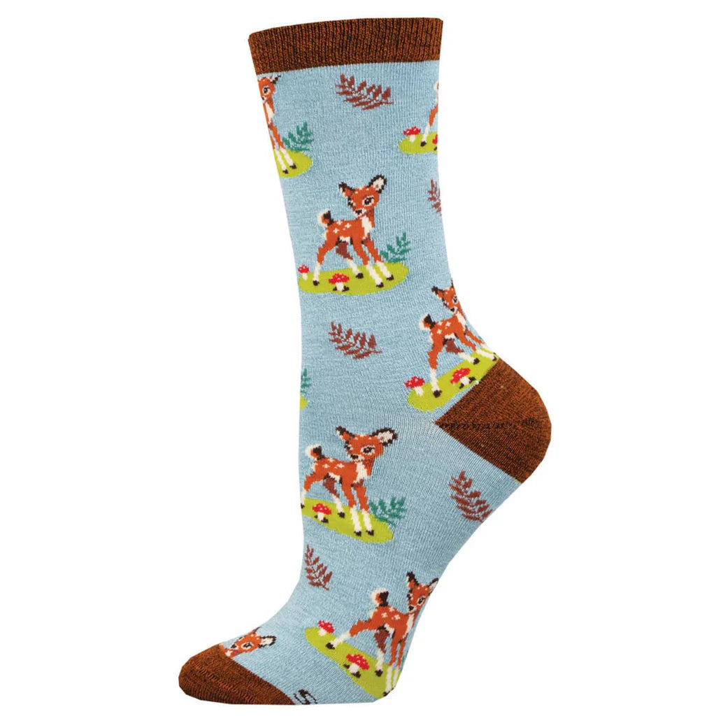 SOCKSMITH-F-CHAUSSETTES EN BAMBOU  OH DEER, YOU'RE CUTE