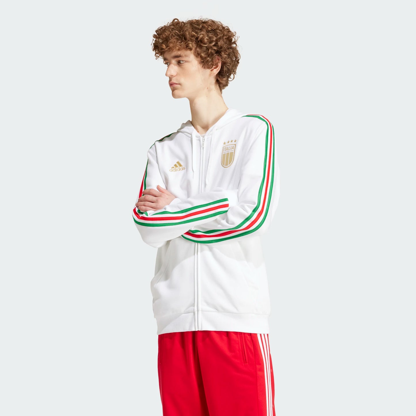 Adidas-H-Veste with entirely zipped hooding Italy DNA