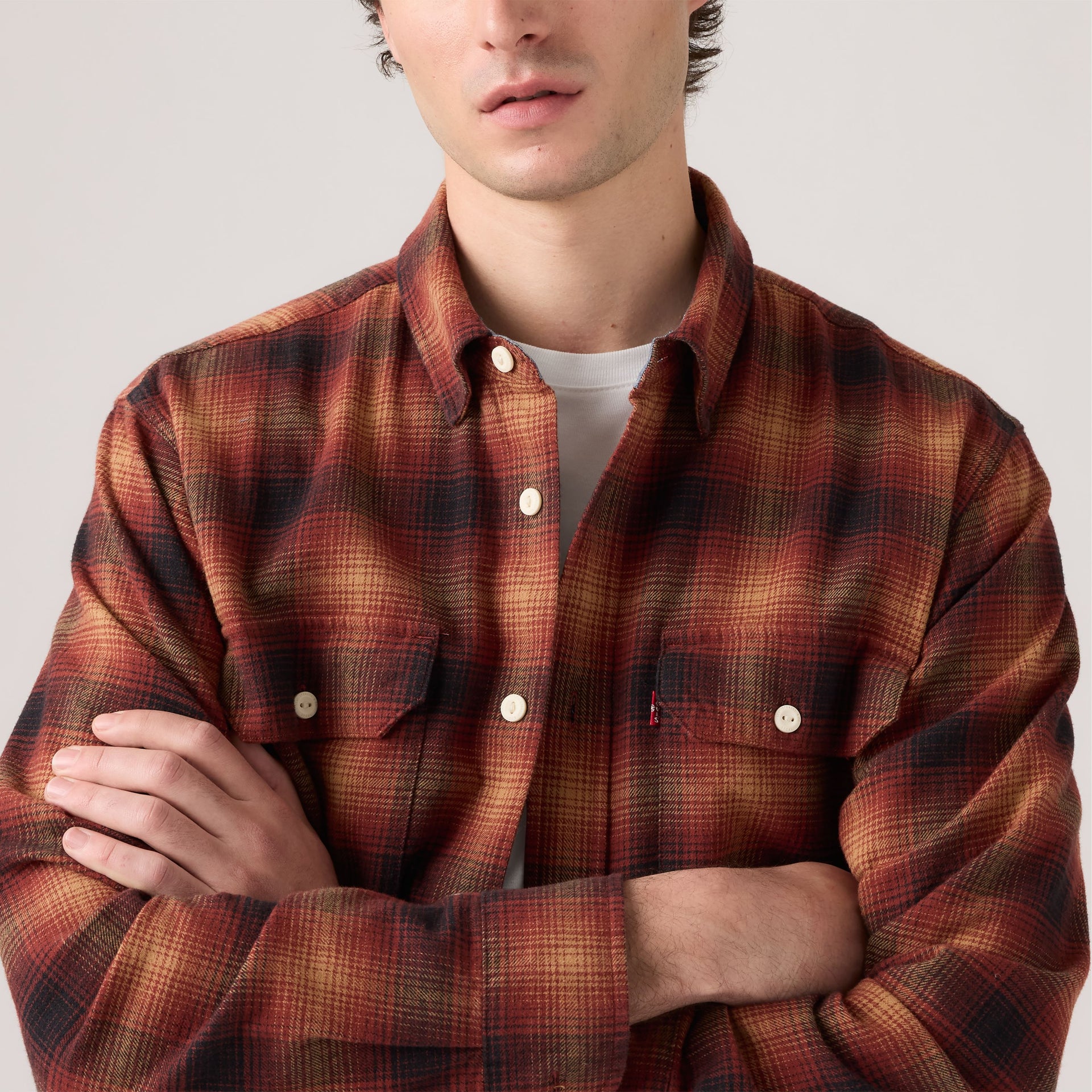 Chemise Stio Homme XL, Marron à Carreaux, Manches Courtes, Performance Camping