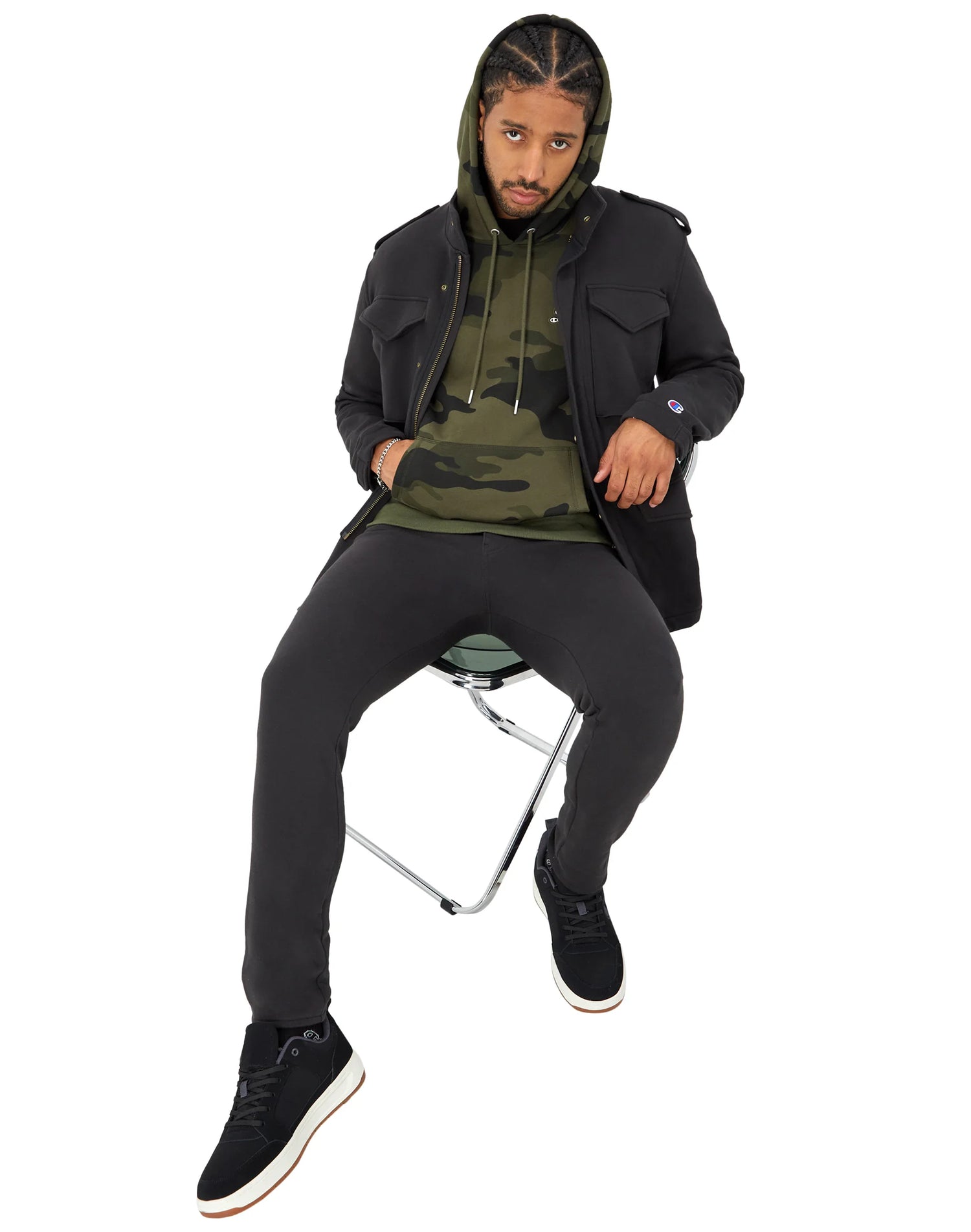 Fleeting green champion hoodie online