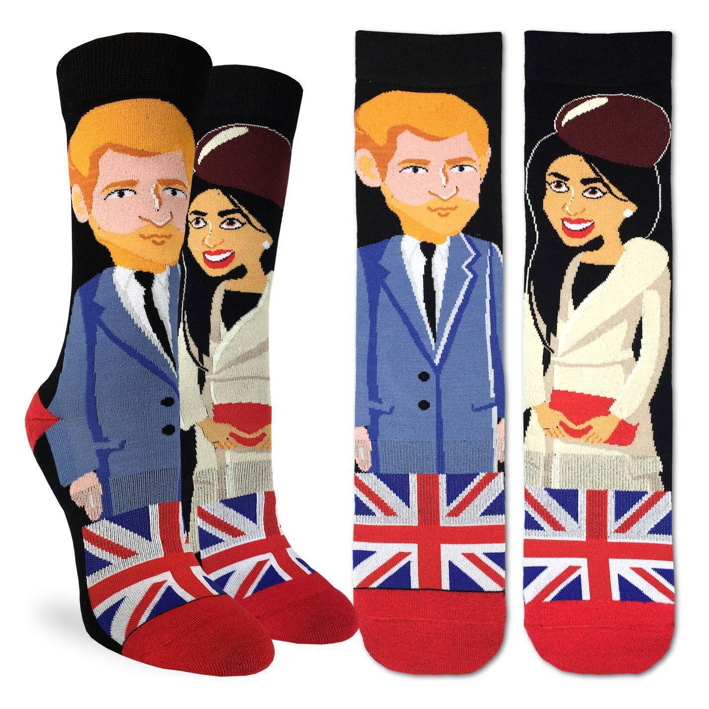 GOOD LUCK SOCK-F-CHAUSSETTES PRINCE HARRY&MEGAN