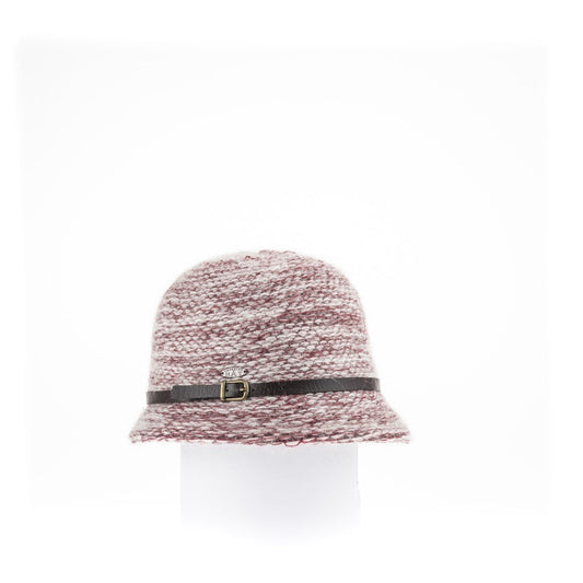 Canadian Hat-Clotide Textured Bell Hat with Leather Trim