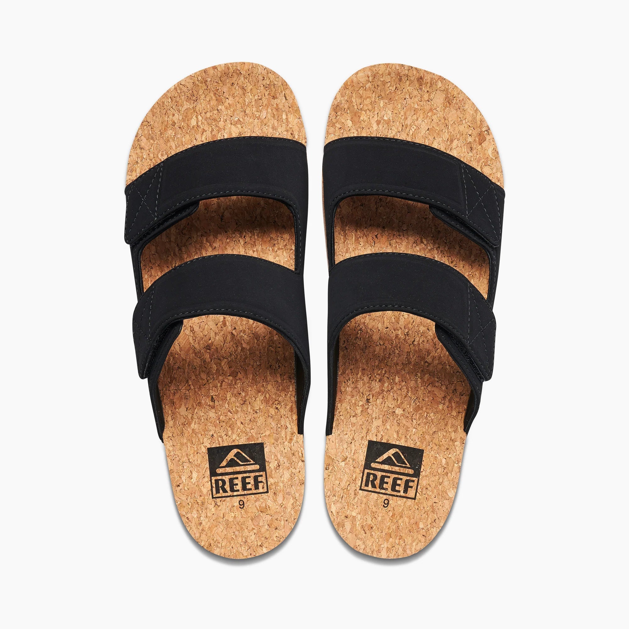 Reef Cushion Tradewind Cork Sandals for Men, Black/Cork, 6 並行輸入品 Mens Reef Cushion Tradewind Sandals In Orion Black | Soletrader