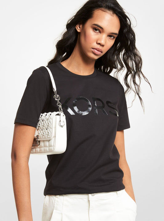 Michael Kors-F-T-Shirt in Organic Cotton Jersey with Logo