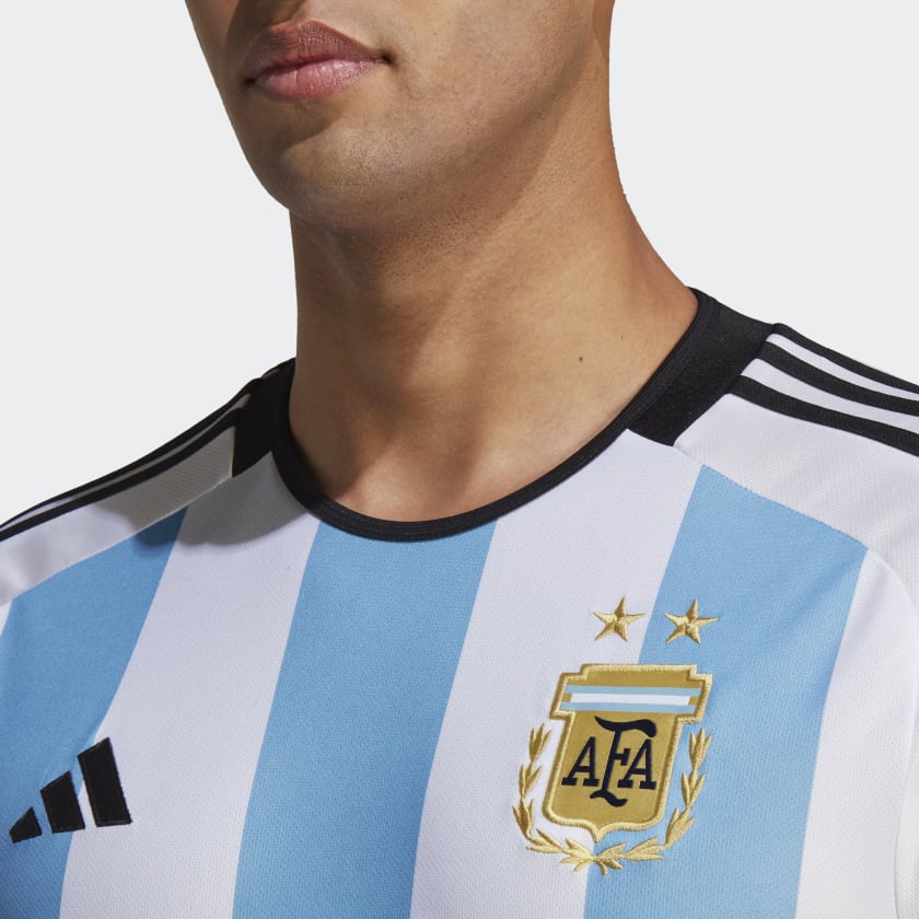  Adidas Men's Argentina Home Jersey (XL) (White/Blue/Black) :  Sports Fan Jerseys : Sports & Outdoors