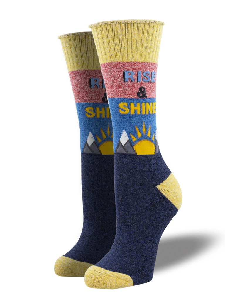 SOCKSMITH-H-CHAUSSETTES OUTLANDS RISE AND SHINE-YELLOW