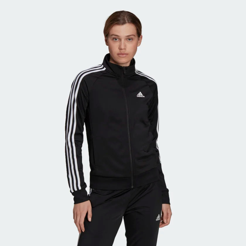 Adidas essentials track jacket 2025 black