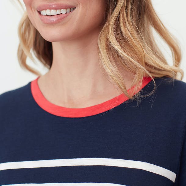 JOULES-F-T-SHIRT CARLEY STRIPE COL ROND