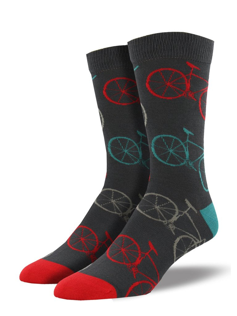 SOCKSMITH-H-CHAUSSETTES EN BAMBOU FIXIE-CHARCOAL