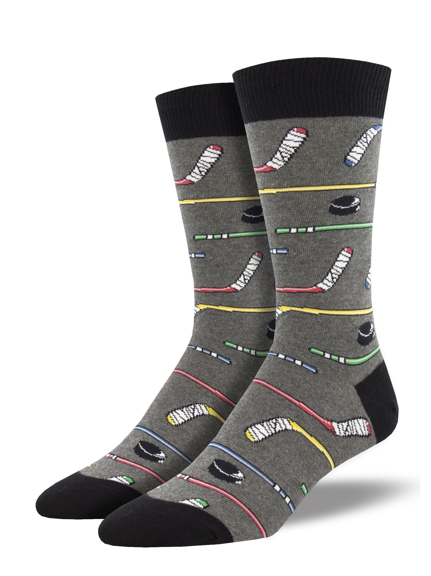 SOCKSMITH-H-CHAUSSETTES POWER PLAY-CHINÉ GRIS