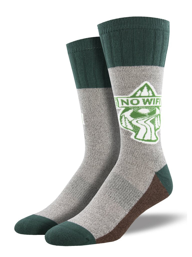 SOCKSMITH-H-CHAUSSETTES OUTLANDS NO WIFI-GRIS