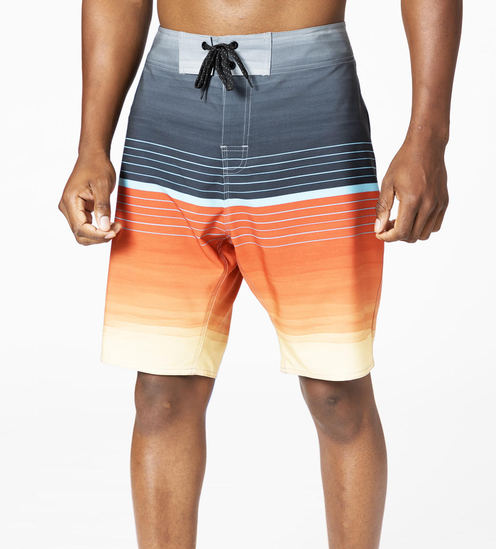 RVG-H-BOARDSHORT RAYÉ EXTENSIBLE